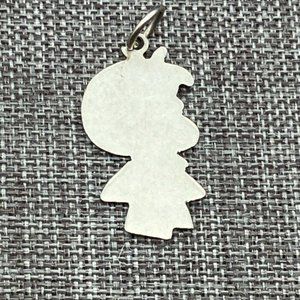 Silhouette Pendant Charm Silver Girl Boy Child Retro Vintage Mother Grandparent